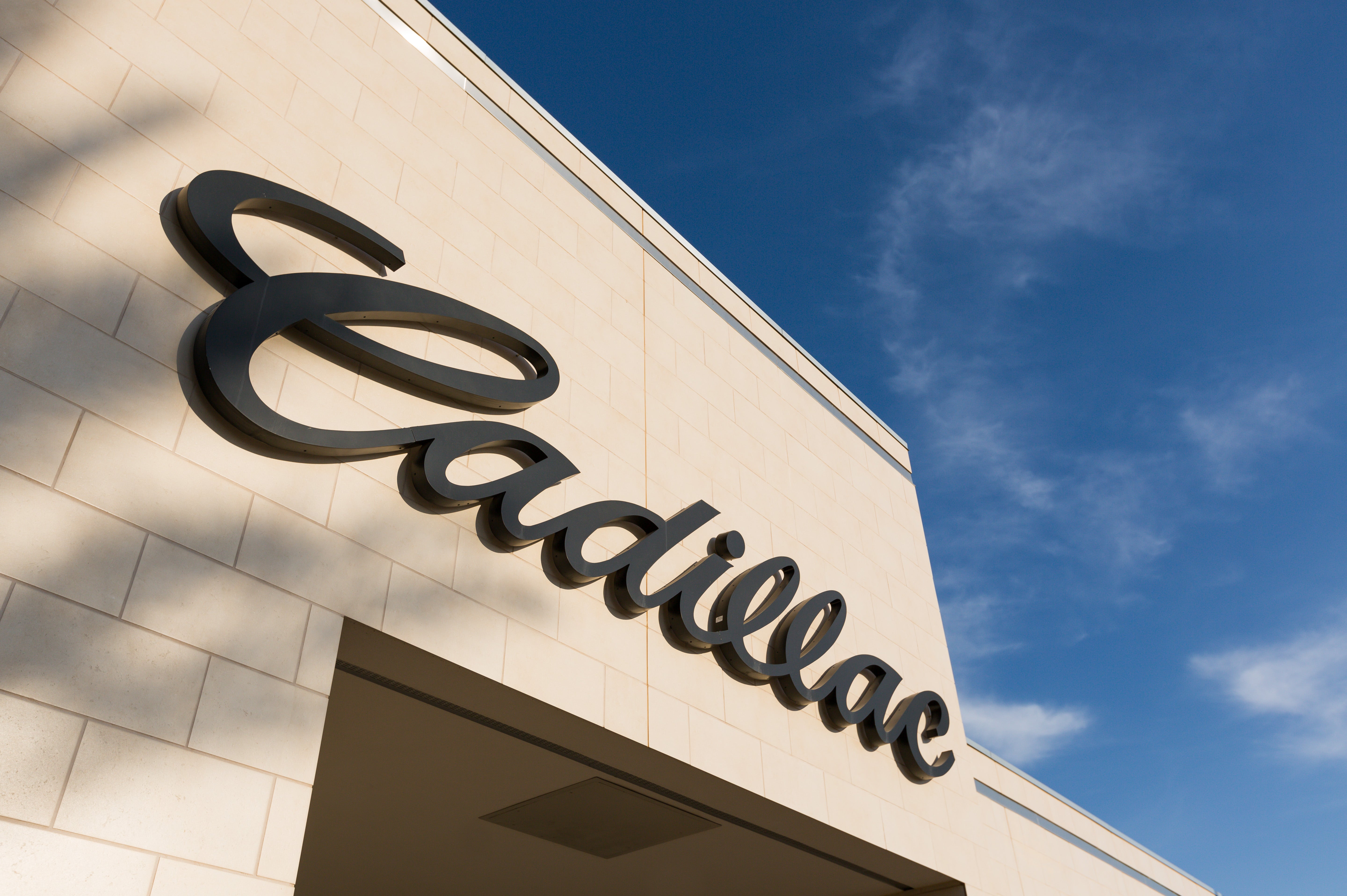 Cadillac logo on building
